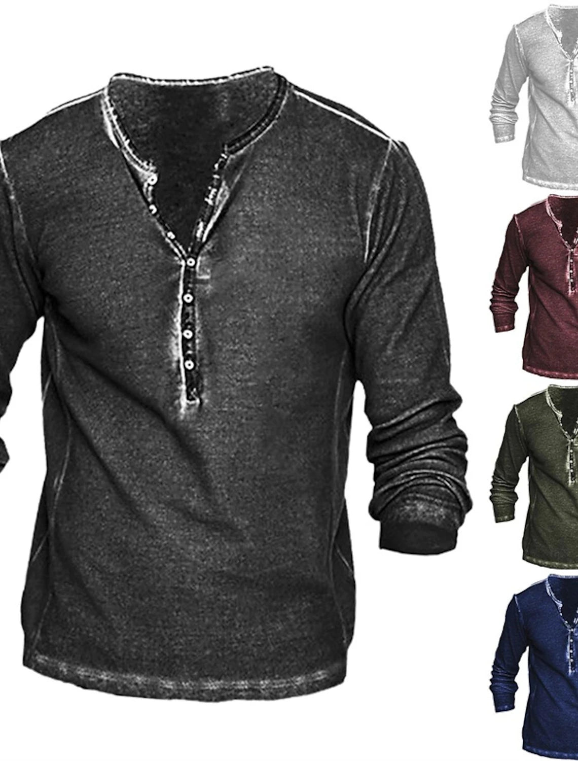Button-Up V-Neck Vintage Shirt