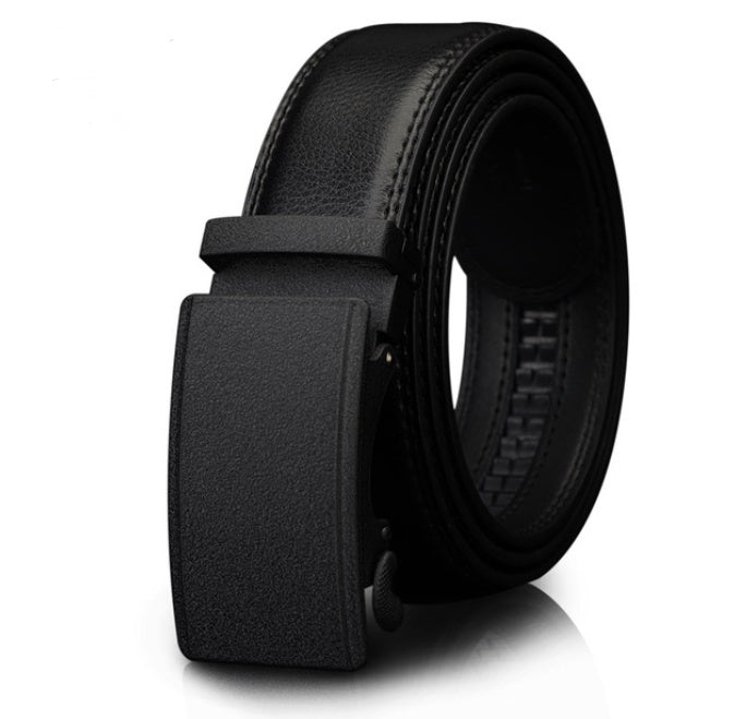 Automatic buckle leather belt