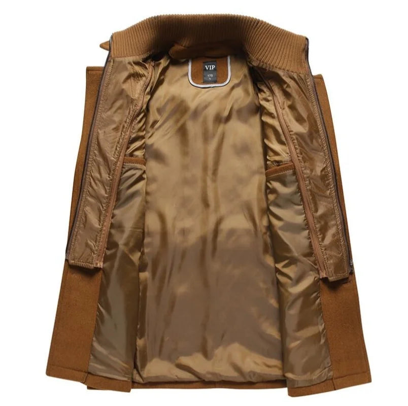 Double Collar Wool Coat