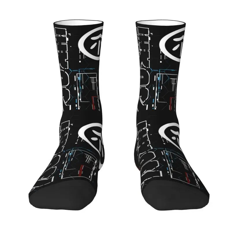 Techwear Cyber Ink Splash Socks