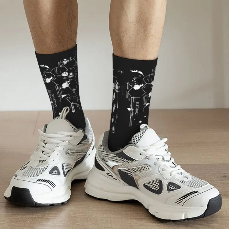 Techwear Cyber Ink Splash Socks