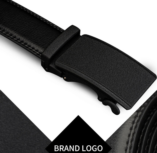 Automatic buckle leather belt