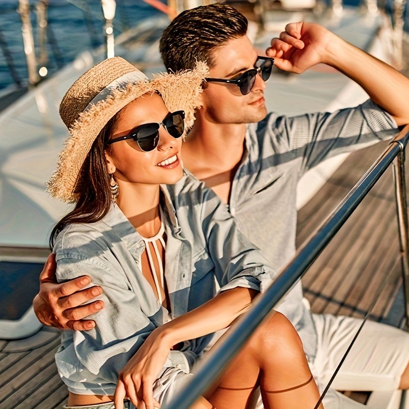 Retro Eyebrow Design Polarized Sunglasses