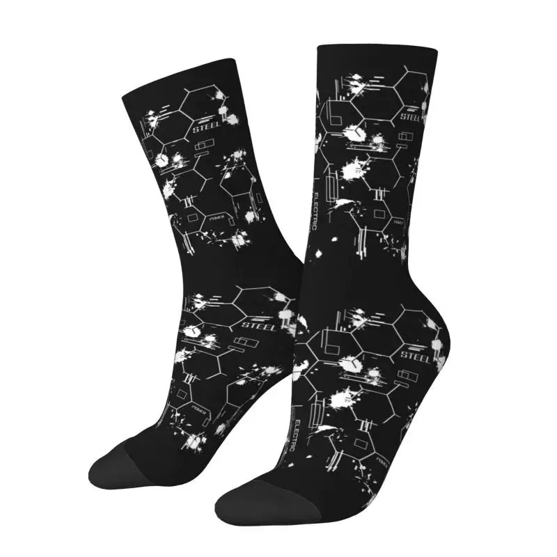Techwear Cyber Ink Splash Socks