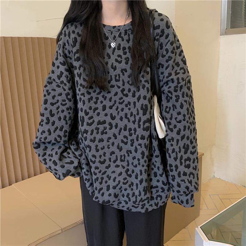 Leopard-print Fleece Hoodie