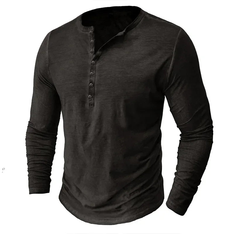 Vintage Mens Henley Shirt