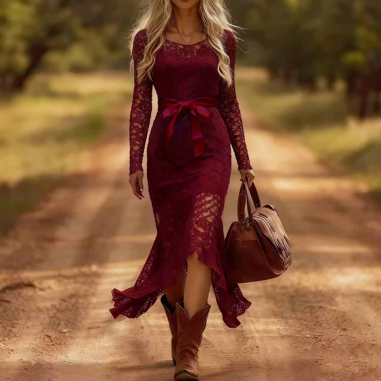 Elegant Western Style Fishtail Skirt