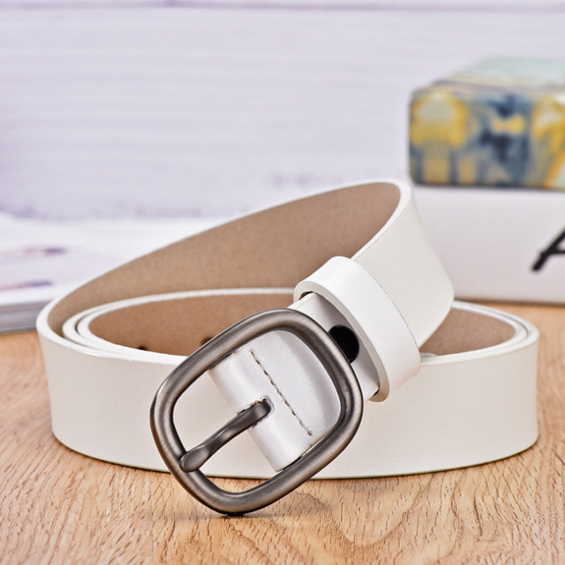 Ladies Retro Cowhide Belt