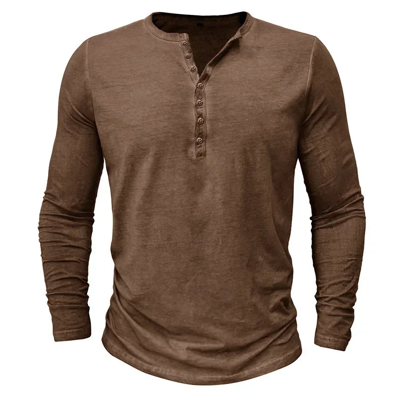 Vintage Mens Henley Shirt