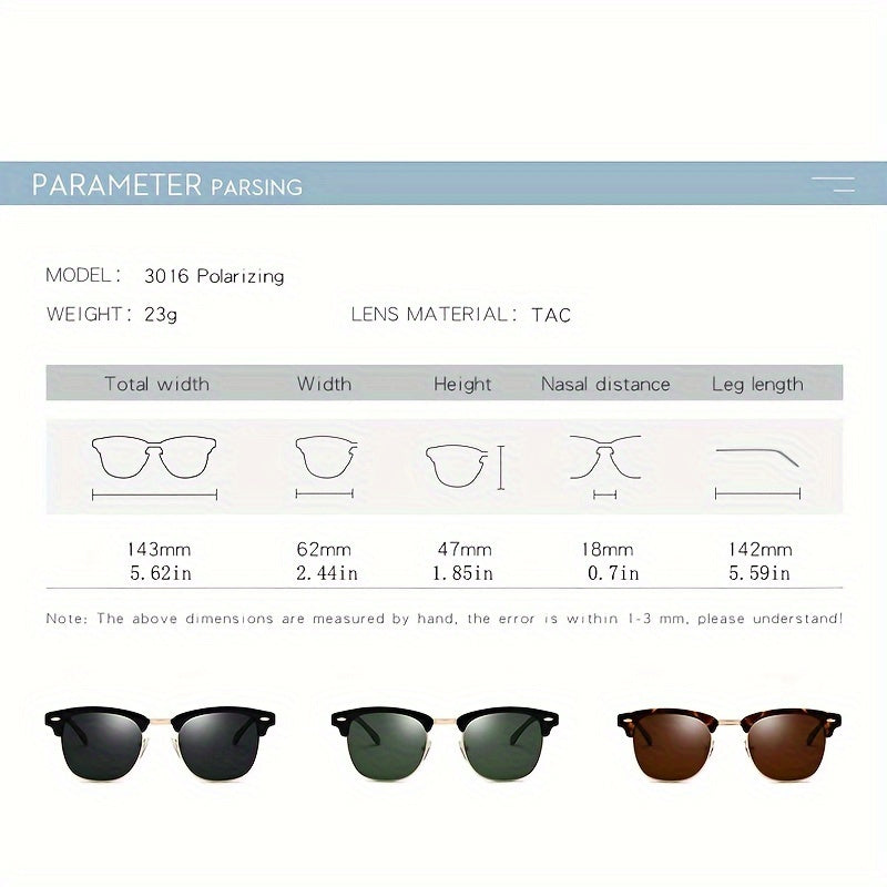 Retro Eyebrow Design Polarized Sunglasses