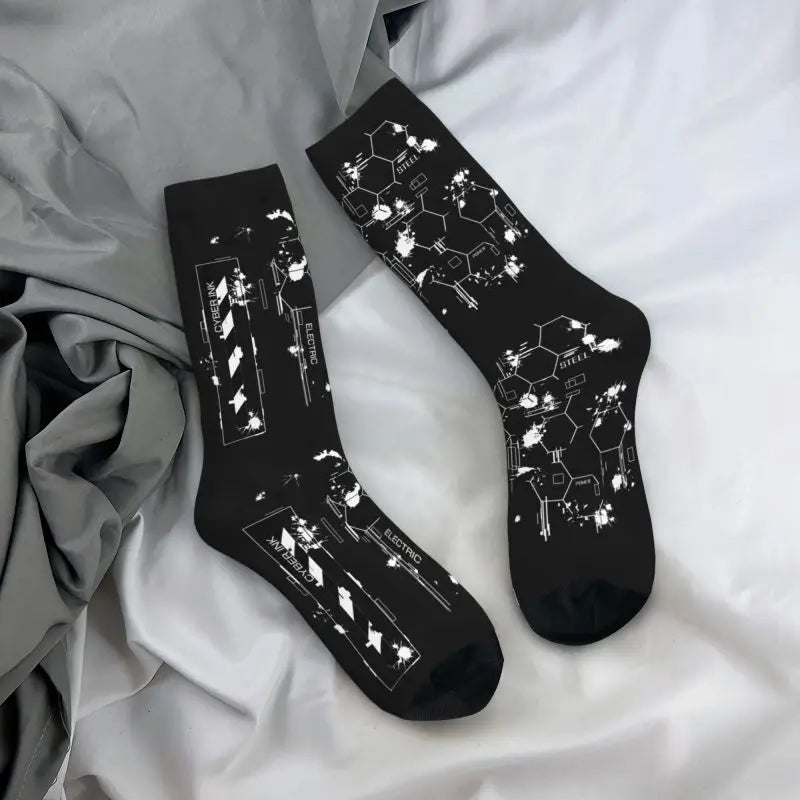 Techwear Cyber Ink Splash Socks