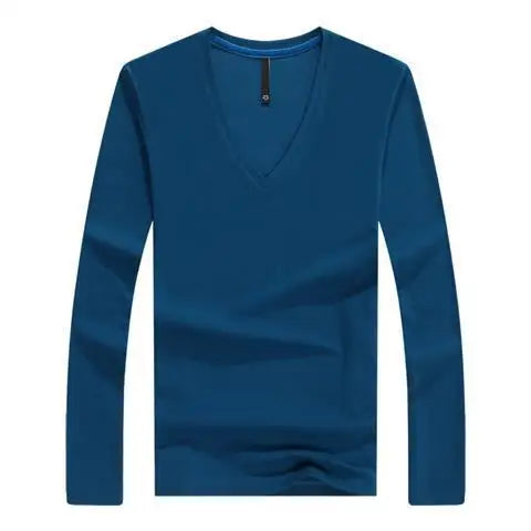 Luxury Men's Long Sleeve V-Neck