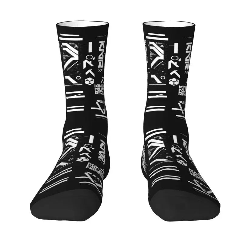Techwear Cyber Ink Splash Socks