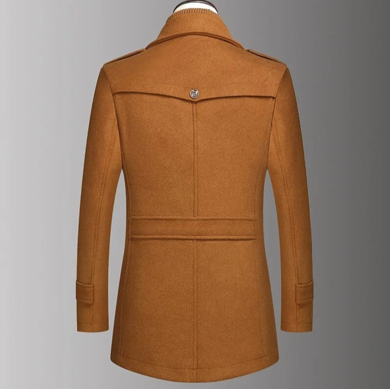 Double Collar Wool Coat