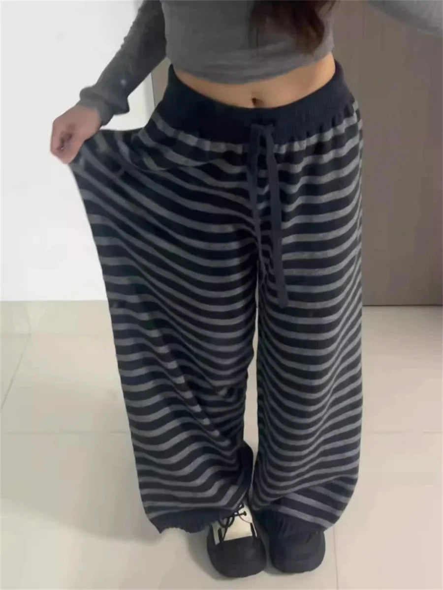 Vintage Grunge Loose Knitted Casual Pants