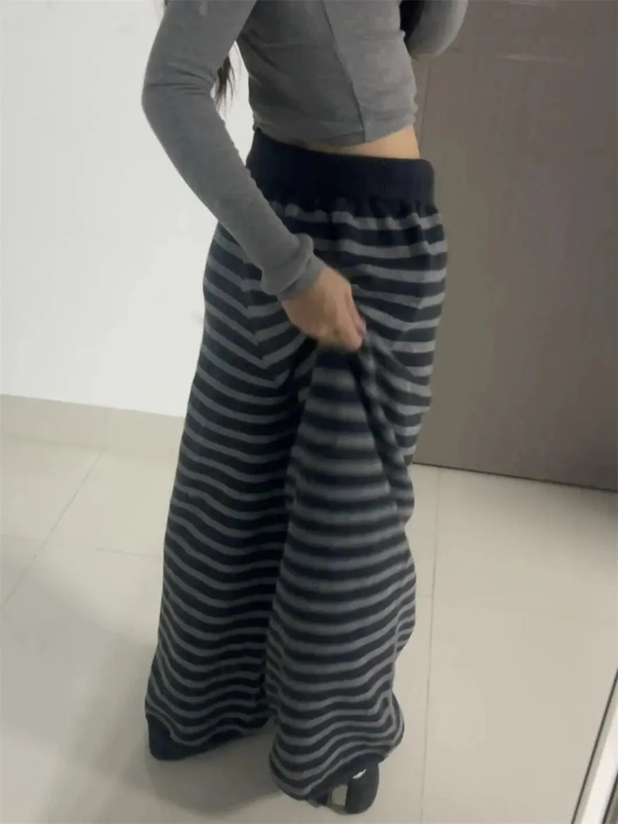 Vintage Grunge Loose Knitted Casual Pants