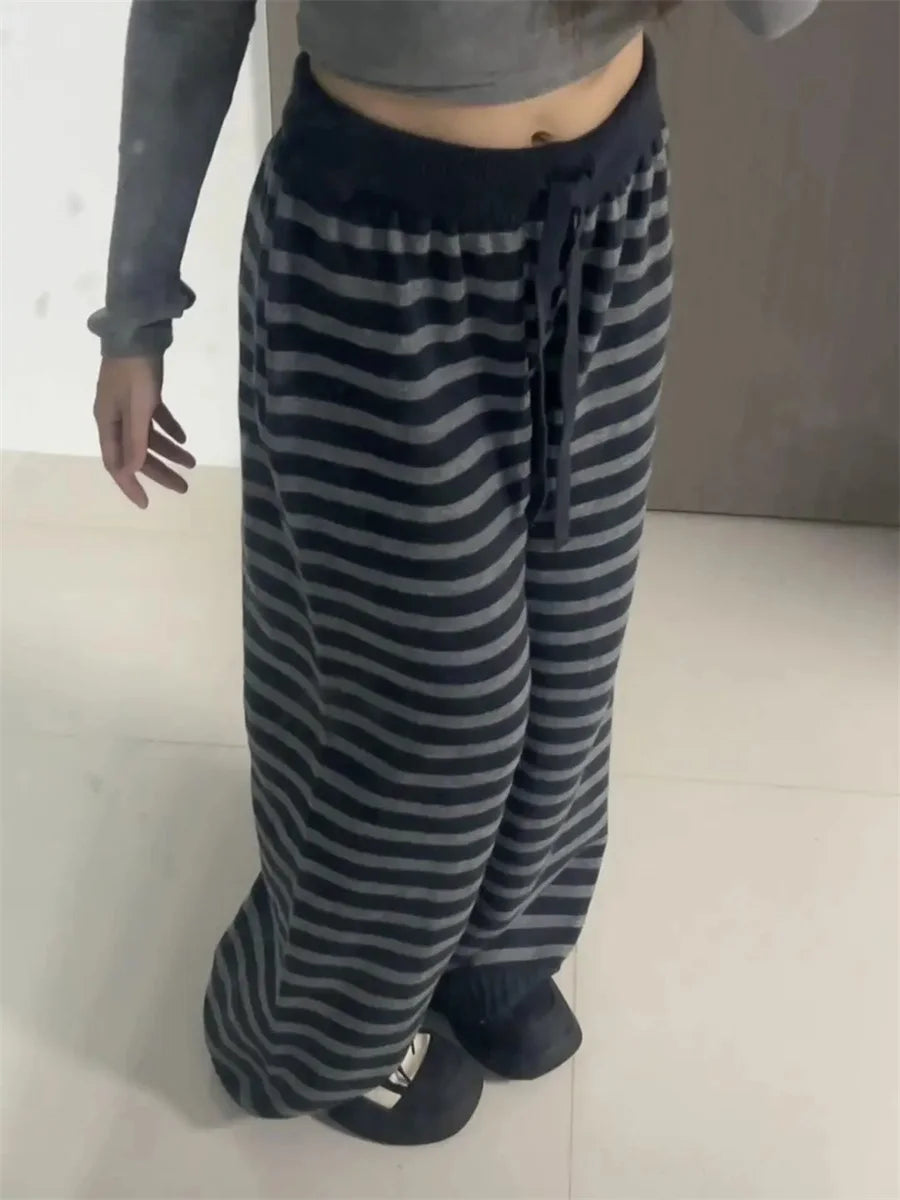 Vintage Grunge Loose Knitted Casual Pants