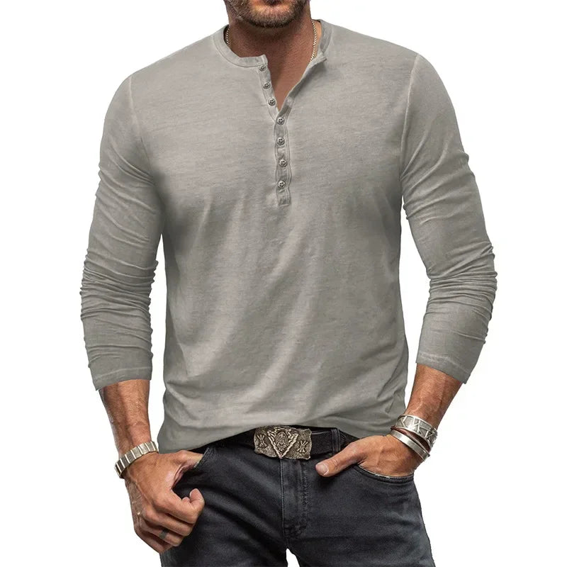 Vintage Mens Henley Shirt