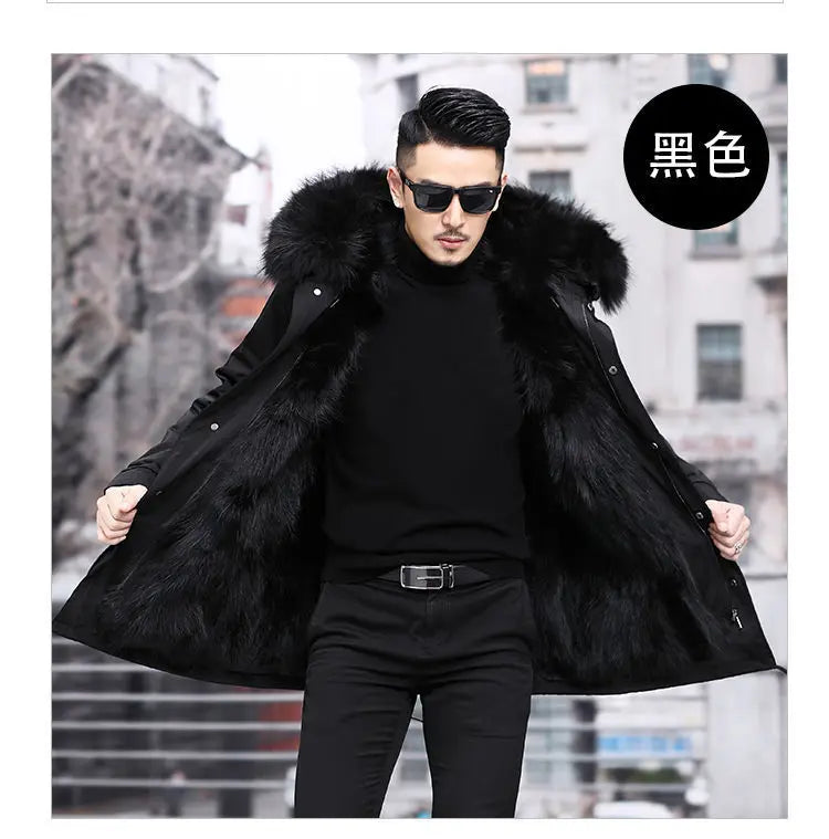 Fur Lined Winter Coat Imitation Mink