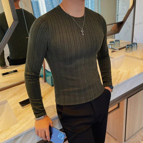 O-Neck Casual Slim Fit Pullover