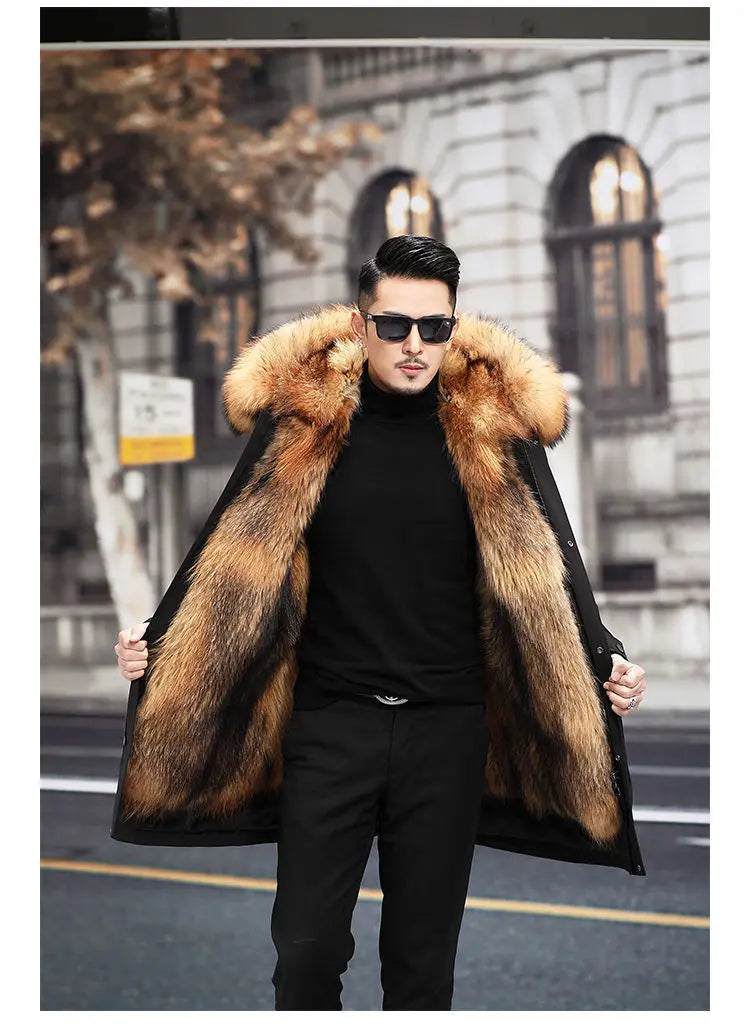 Fur Lined Winter Coat Imitation Mink