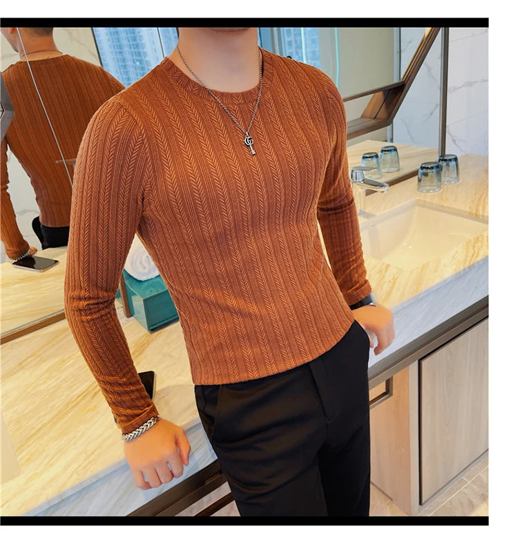O-Neck Casual Slim Fit Pullover