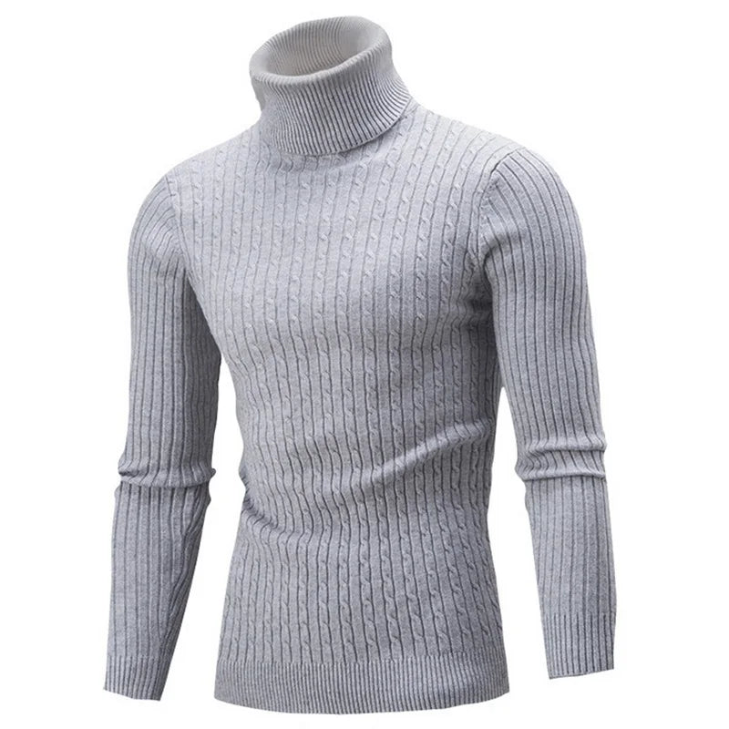 Men's Turtleneck Sweater Retro Knitted