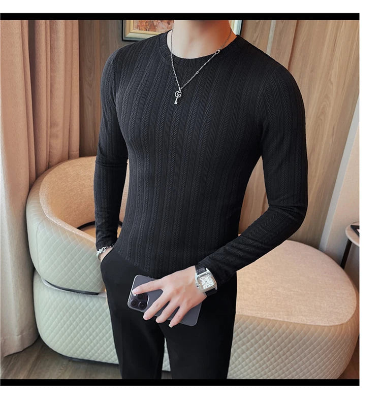 O-Neck Casual Slim Fit Pullover