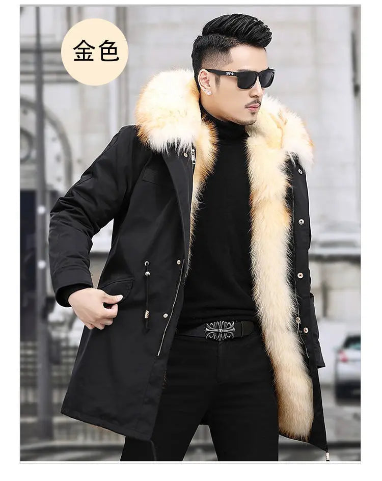 Fur Lined Winter Coat Imitation Mink