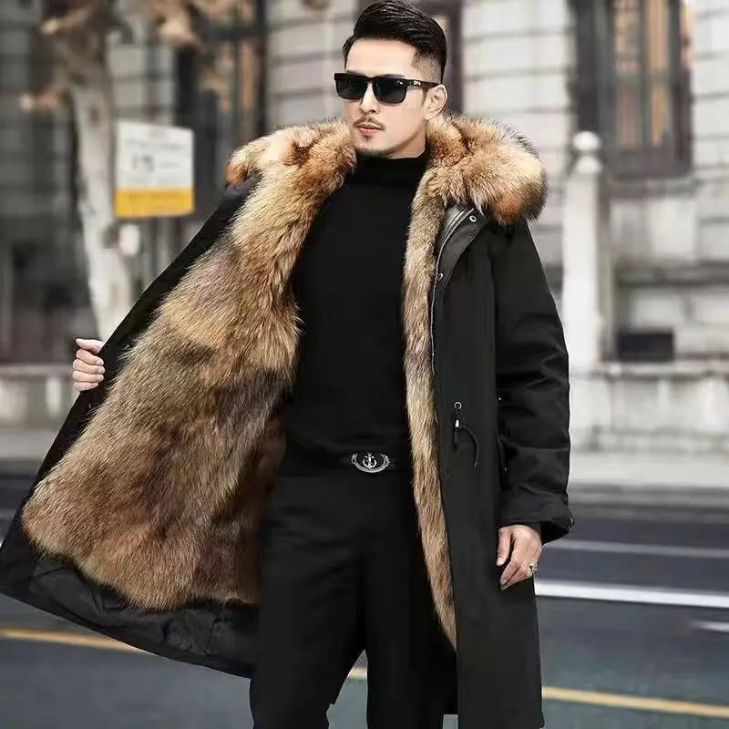 Fur Lined Winter Coat Imitation Mink