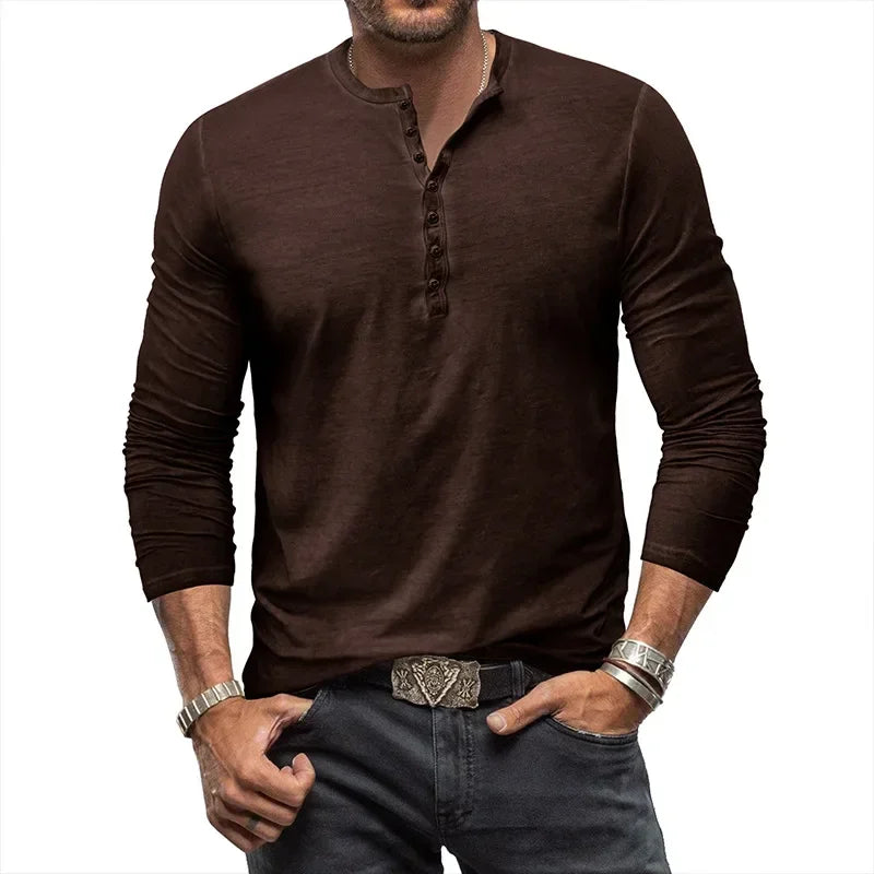 Vintage Mens Henley Shirt
