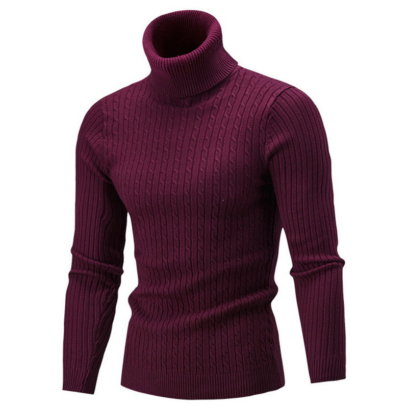Men's Turtleneck Sweater Retro Knitted