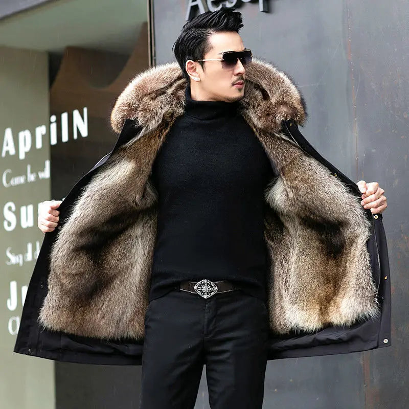 Fur Lined Winter Coat Imitation Mink
