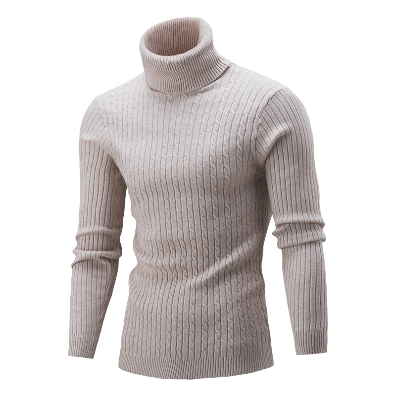 Men's Turtleneck Sweater Retro Knitted