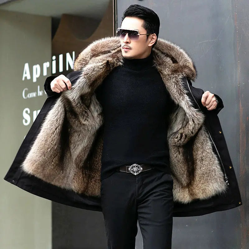 Fur Lined Winter Coat Imitation Mink