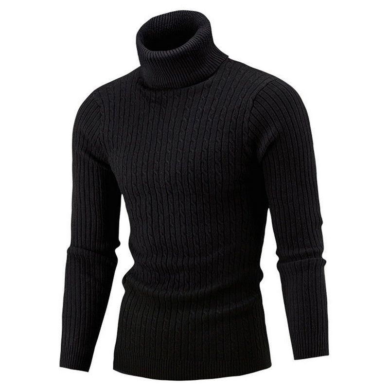 Men's Turtleneck Sweater Retro Knitted