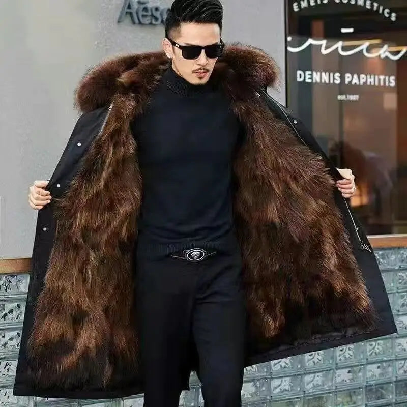 Fur Lined Winter Coat Imitation Mink