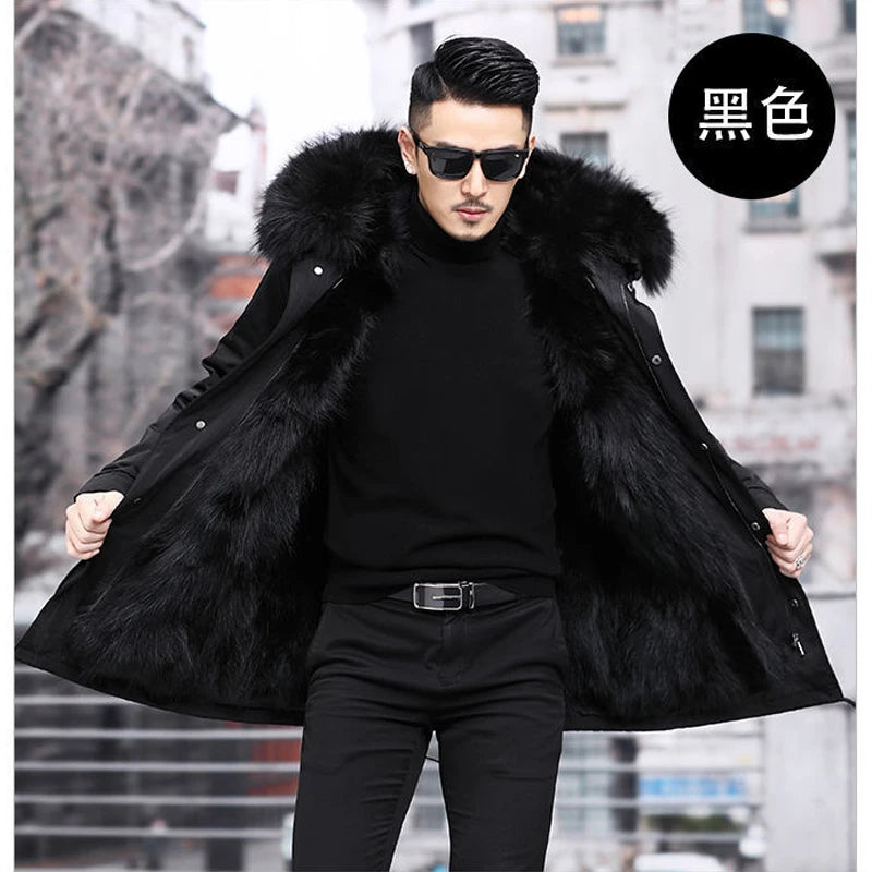 Fur Lined Winter Coat Imitation Mink