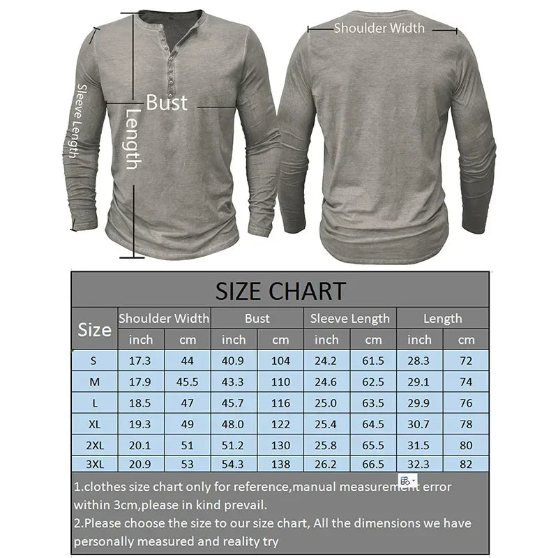 Vintage Mens Henley Shirt
