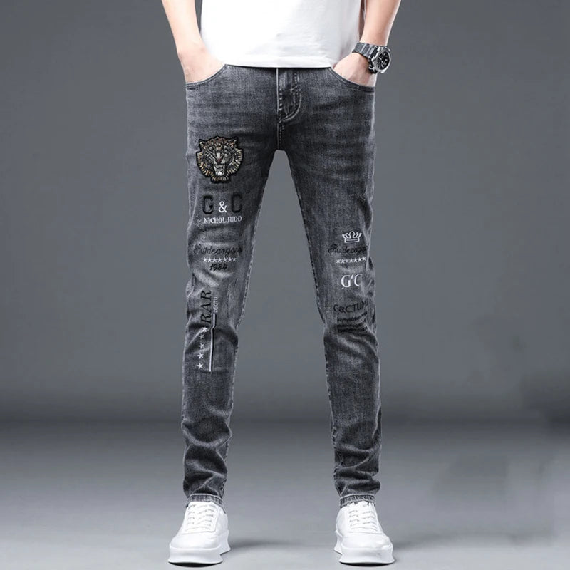 Stylish Black Stretch Denim Jeans for Men=