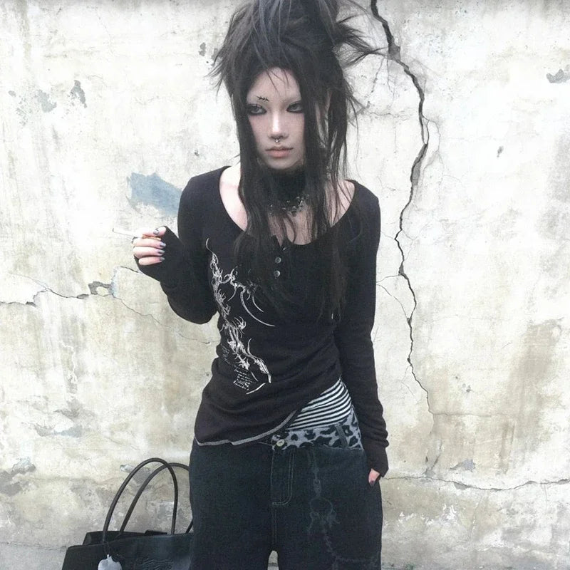 Grunge Aesthetics Retro Shirt