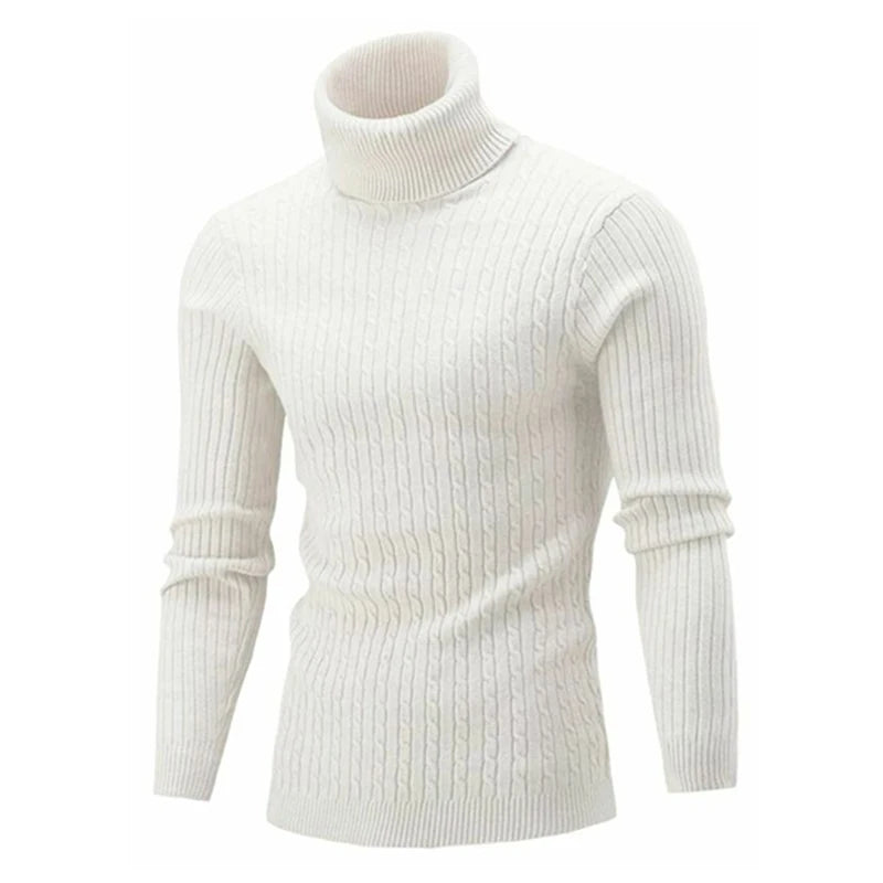 Men's Turtleneck Sweater Retro Knitted