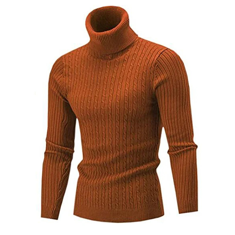 Men's Turtleneck Sweater Retro Knitted