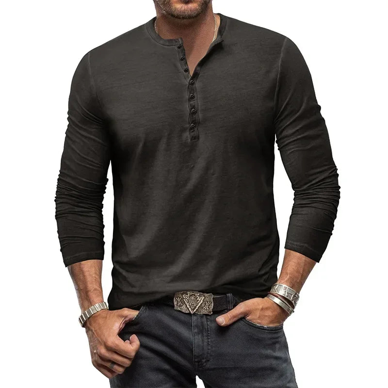 Vintage Mens Henley Shirt