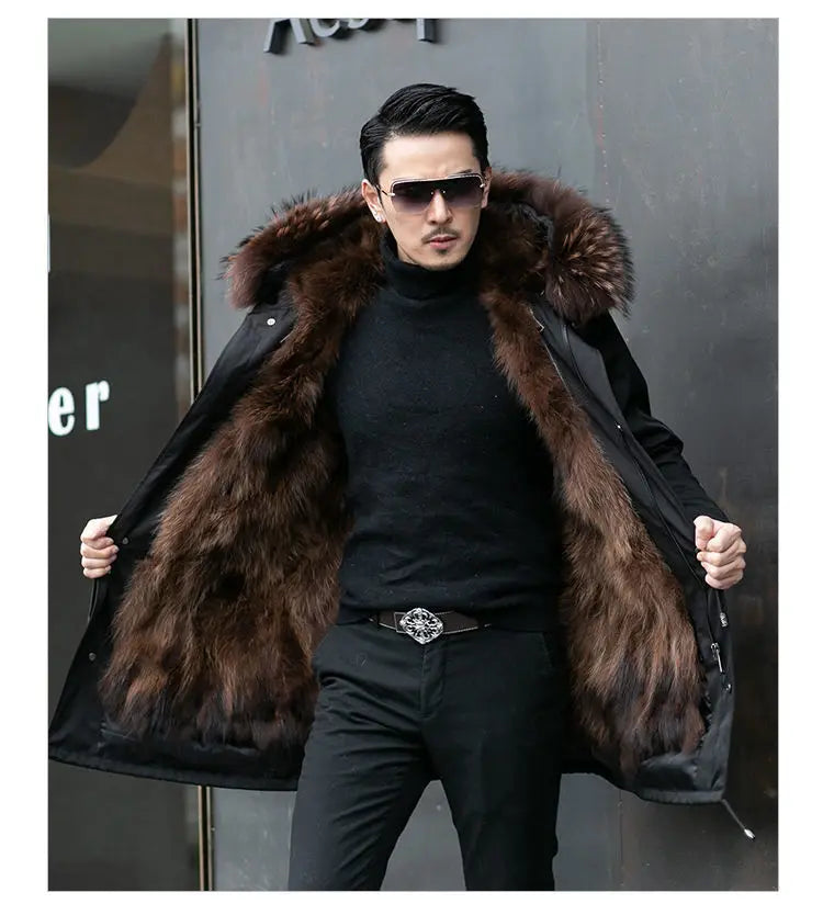 Fur Lined Winter Coat Imitation Mink