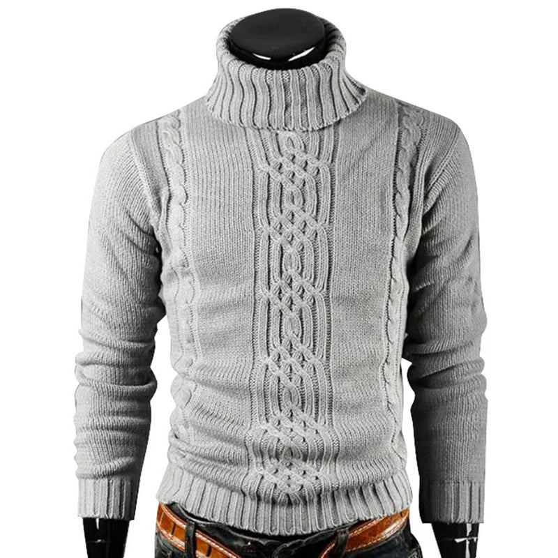 Men's Turtleneck Sweater Retro Knitted