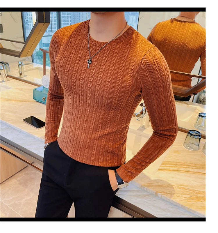 O-Neck Casual Slim Fit Pullover