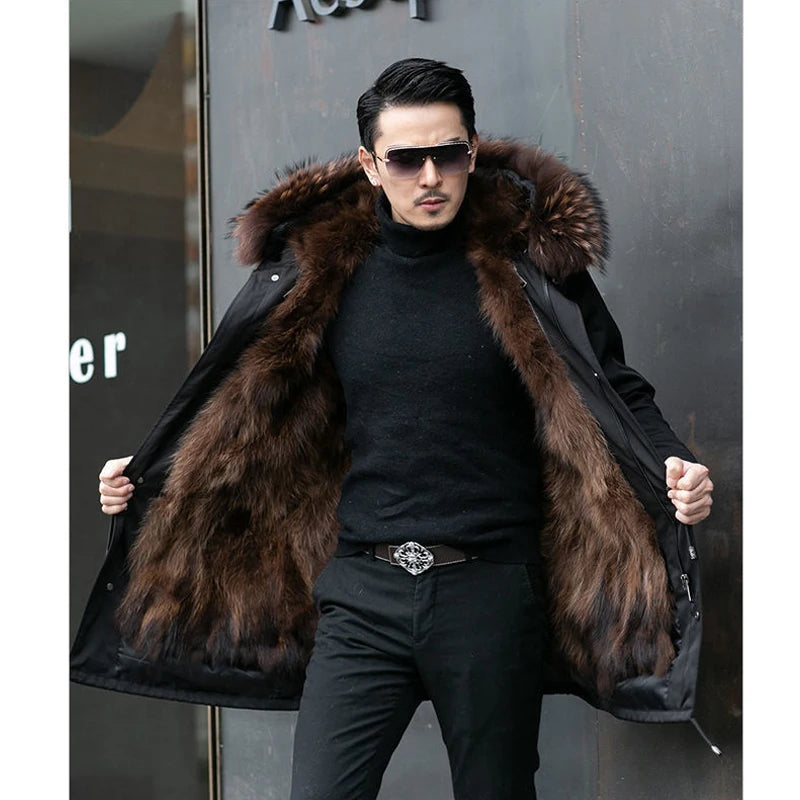 Fur Lined Winter Coat Imitation Mink