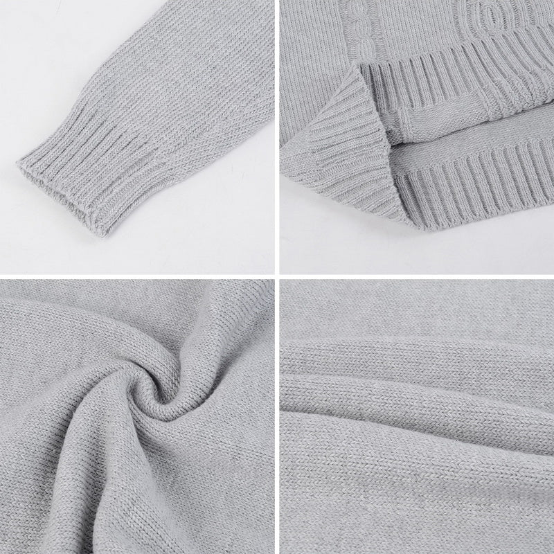 Men's Turtleneck Sweater Retro Knitted