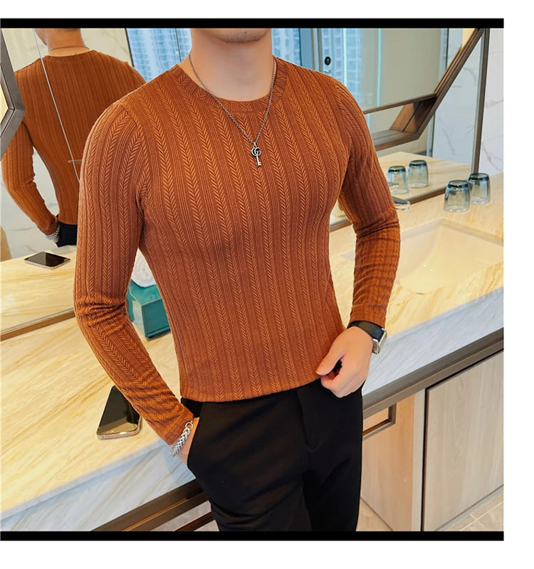 O-Neck Casual Slim Fit Pullover